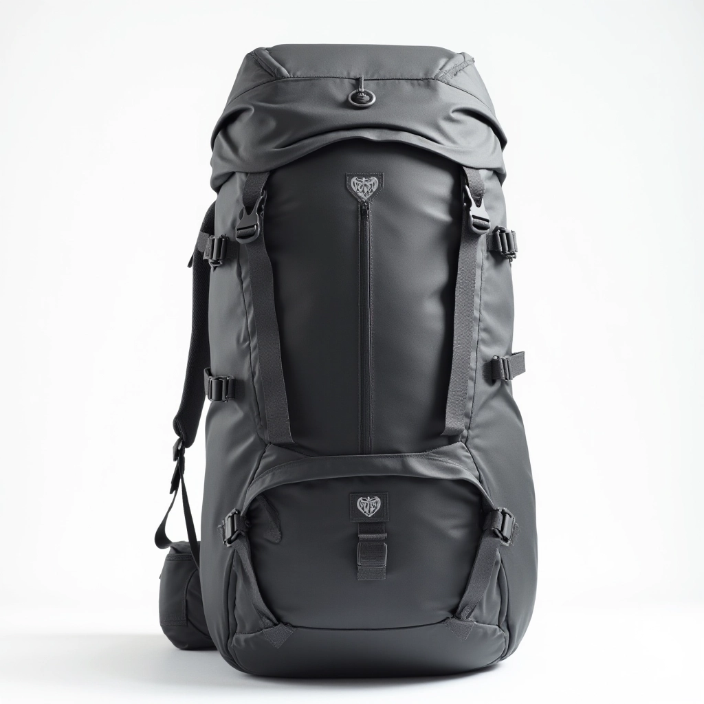 Ridge Alpine 60L hiking backpack in graphite color with large capacity and weather-resistant design